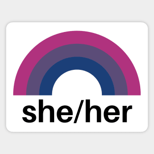 She/Her Pronouns Bisexual Sticker